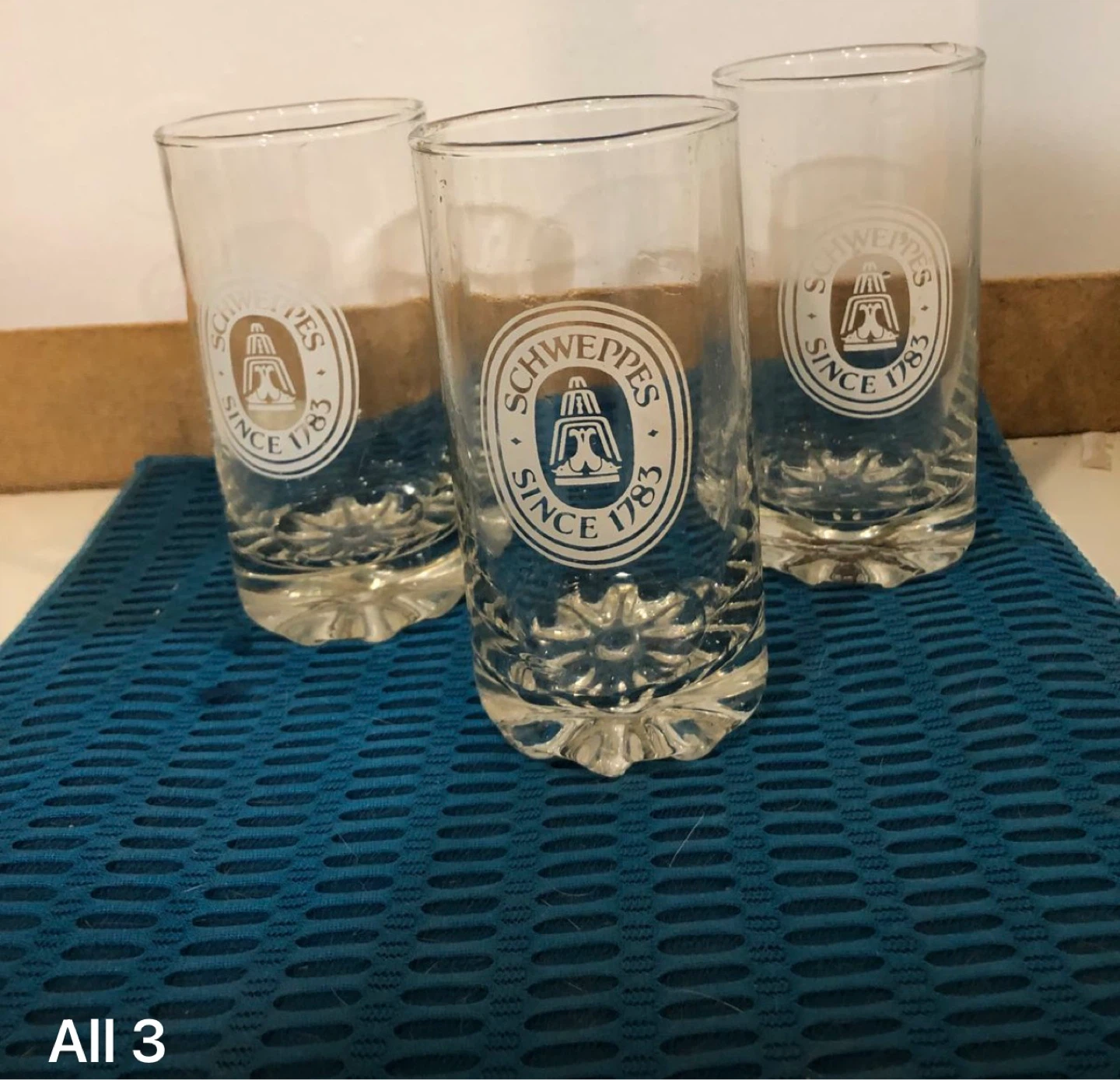 Schweppes "Since 1783" Glasses - Set of 3