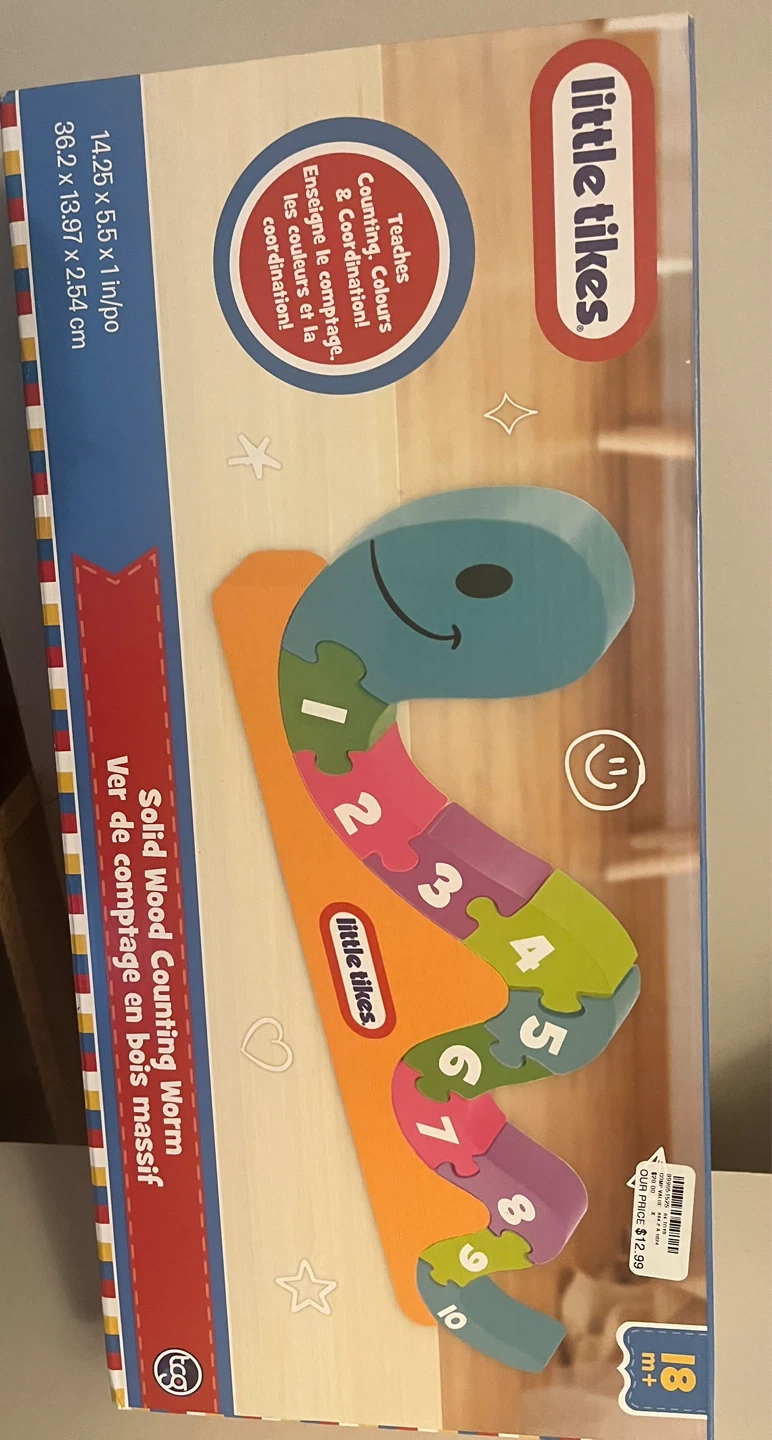Little Tikes Solid Wood Counting Worm Toy