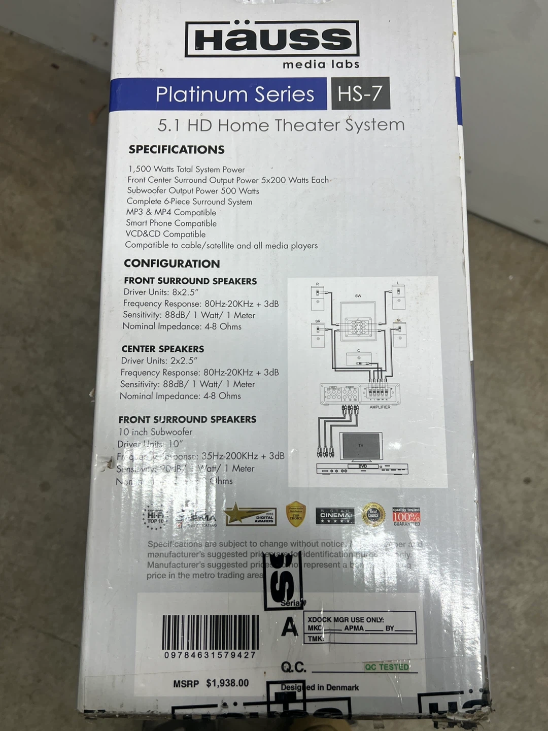 HAÜSS Platinum Series HS-7 5.1 HD Home Theater System - photo 3