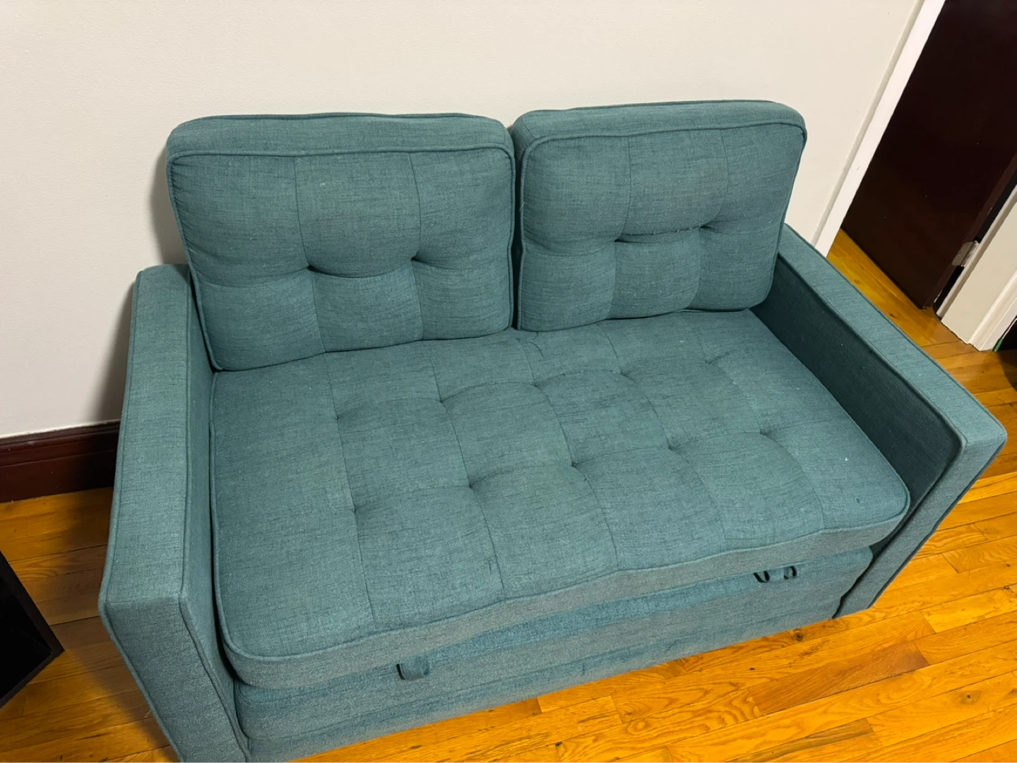 Teal Loveseat Sofa Bed - photo 2