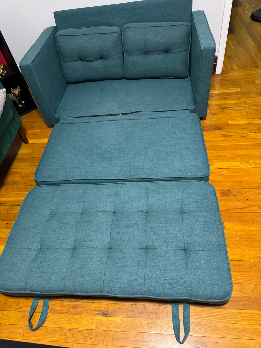 Teal Loveseat Sofa Bed - photo 3