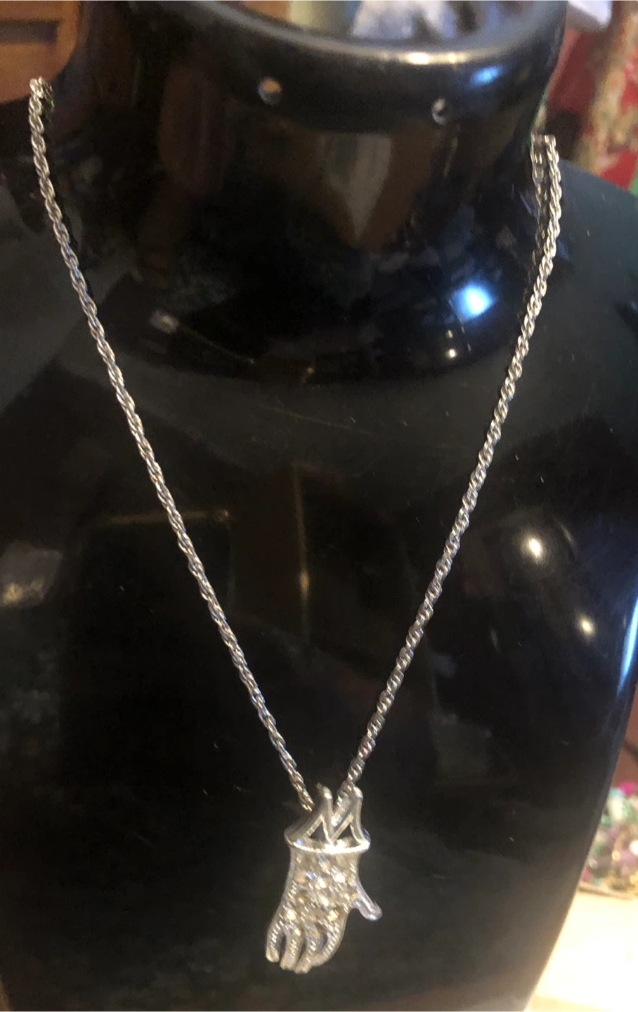 Silver Hand Pendant Necklace