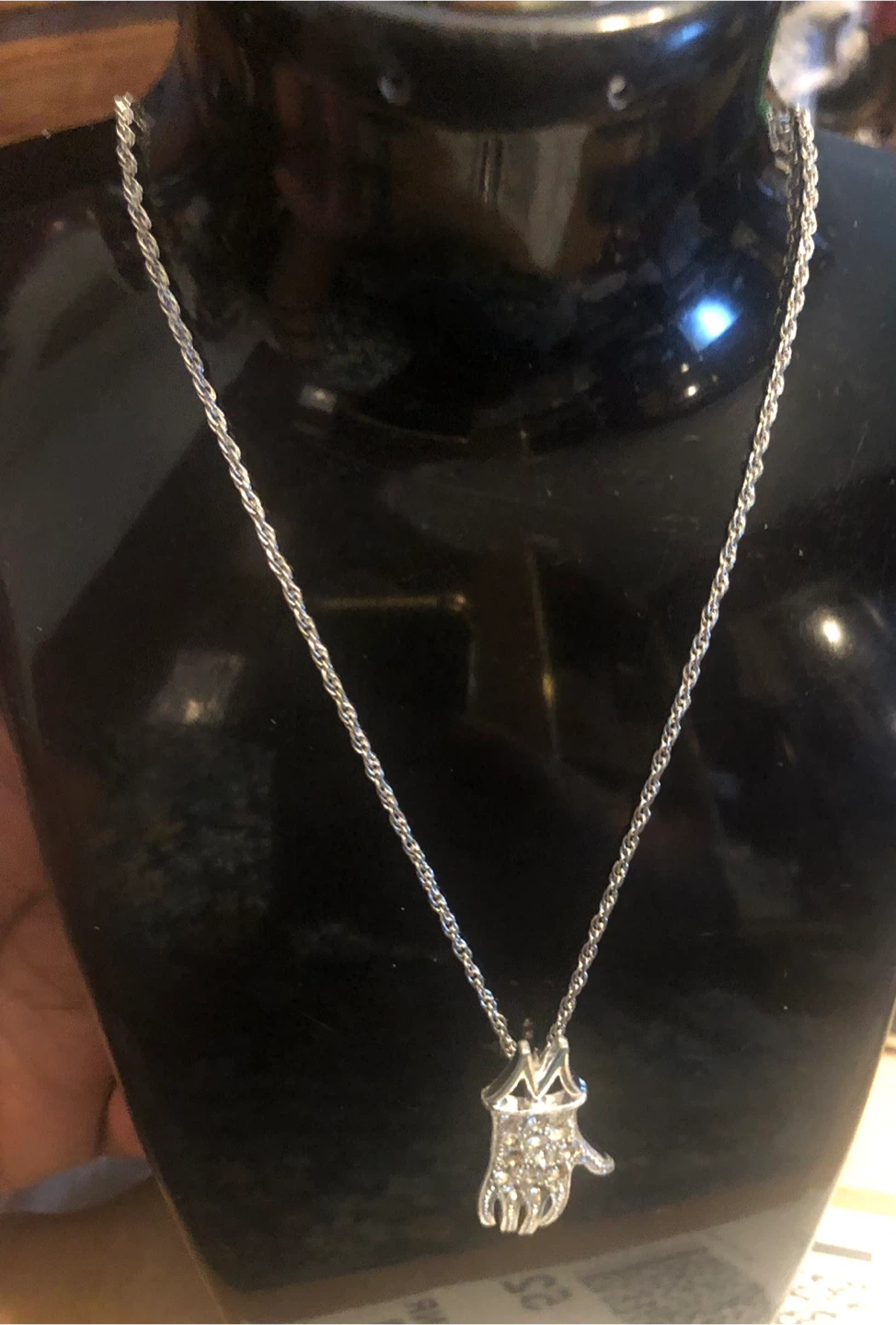 Silver Hand Pendant Necklace - photo 3