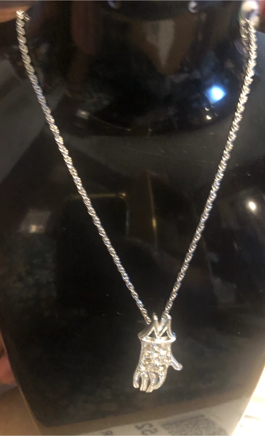 Silver Hand Pendant Necklace - photo 2