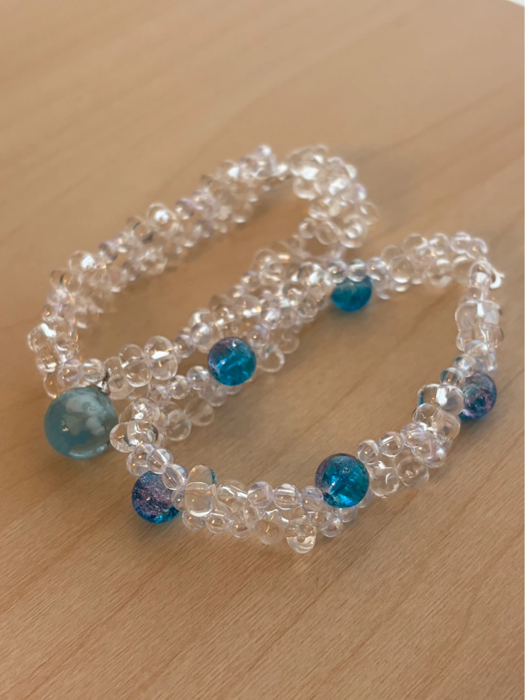 Clear Beaded Bracelet