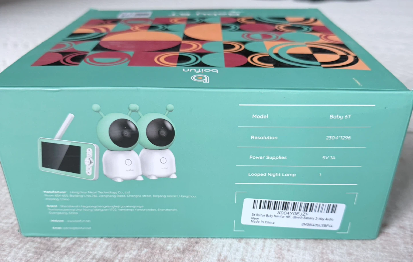 Boifun Baby Monitor WiFi, 360° Camera Sealed Box - photo 3