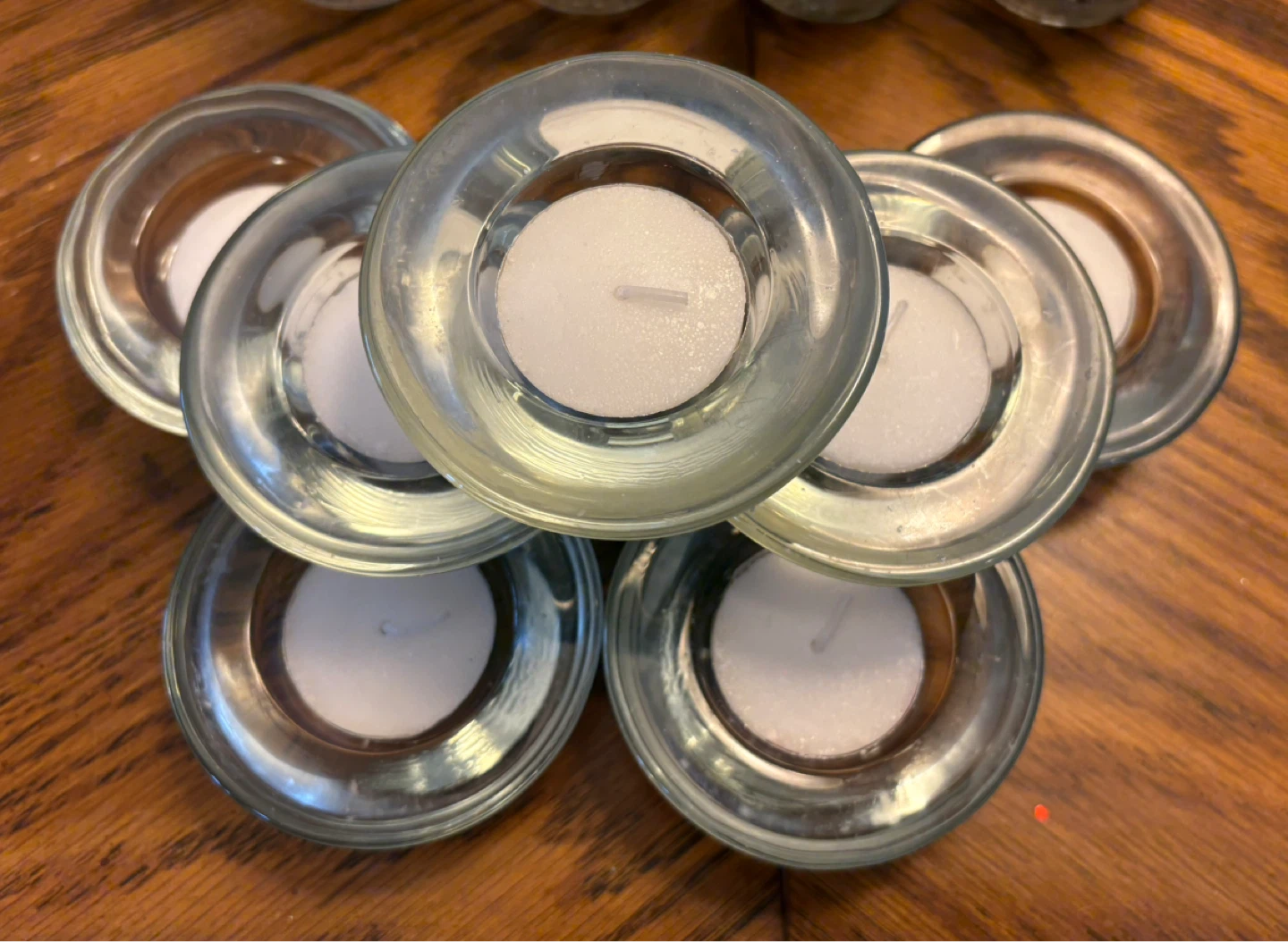 ✨✨Glass Tea Light Holders with Candles - photo 2
