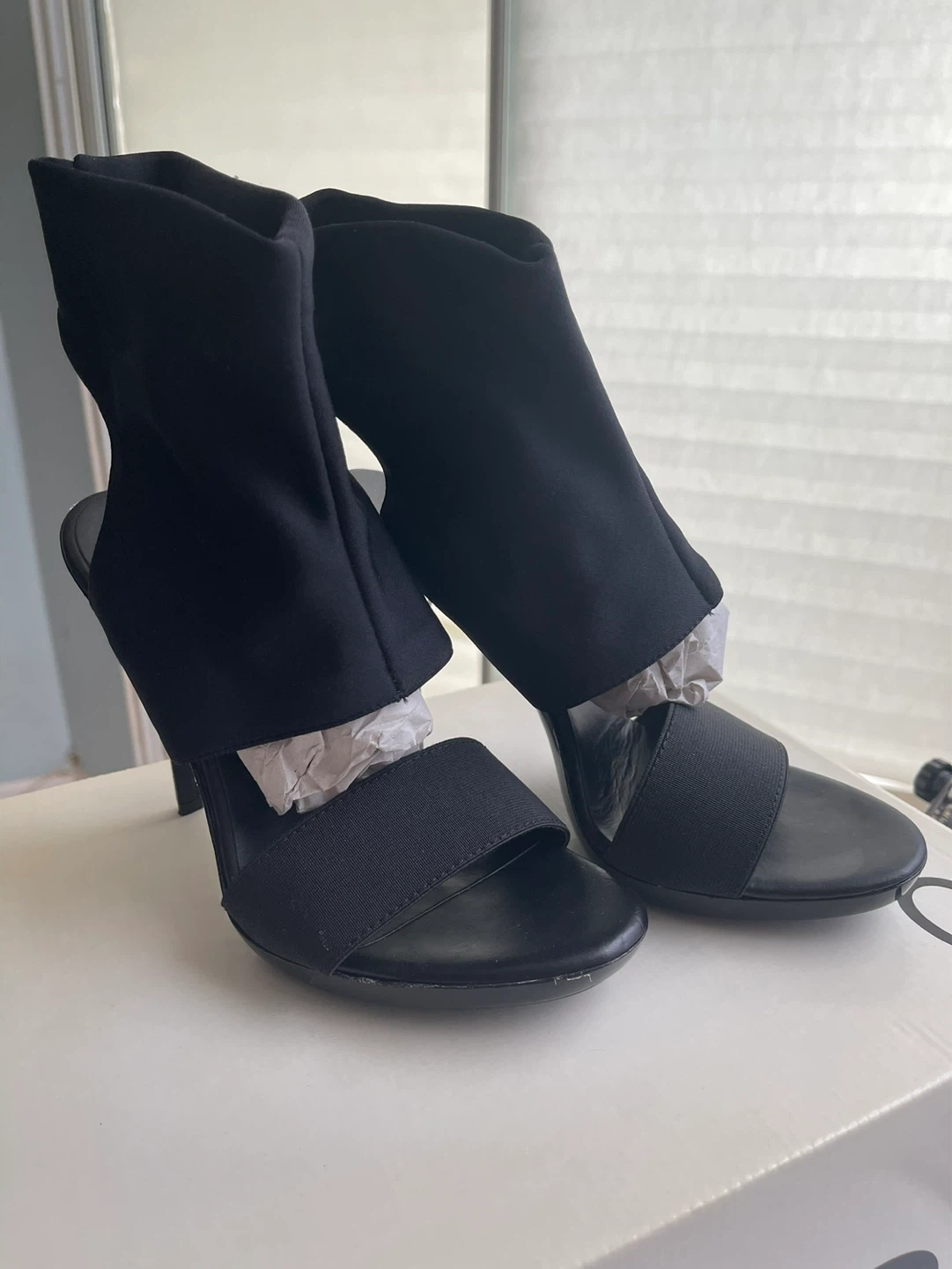 ALDO Black Sock Boot Heels