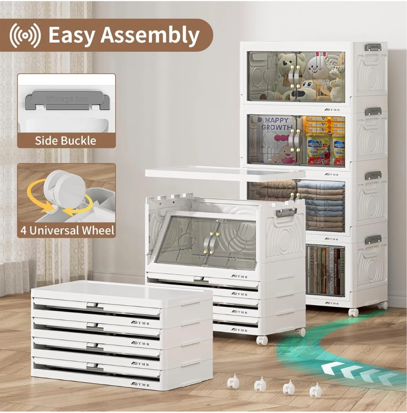 Brand new White Storage Box with 4 Drawers