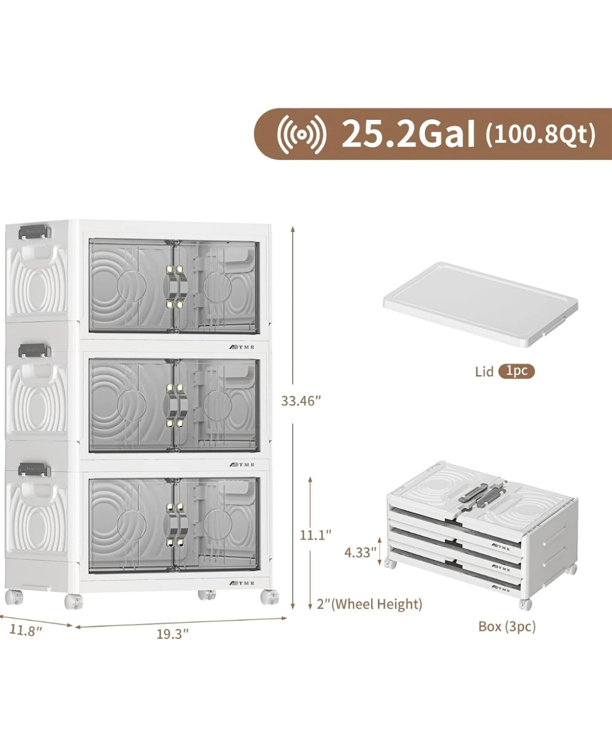 Brand new White Storage Box with 4 Drawers - photo 2