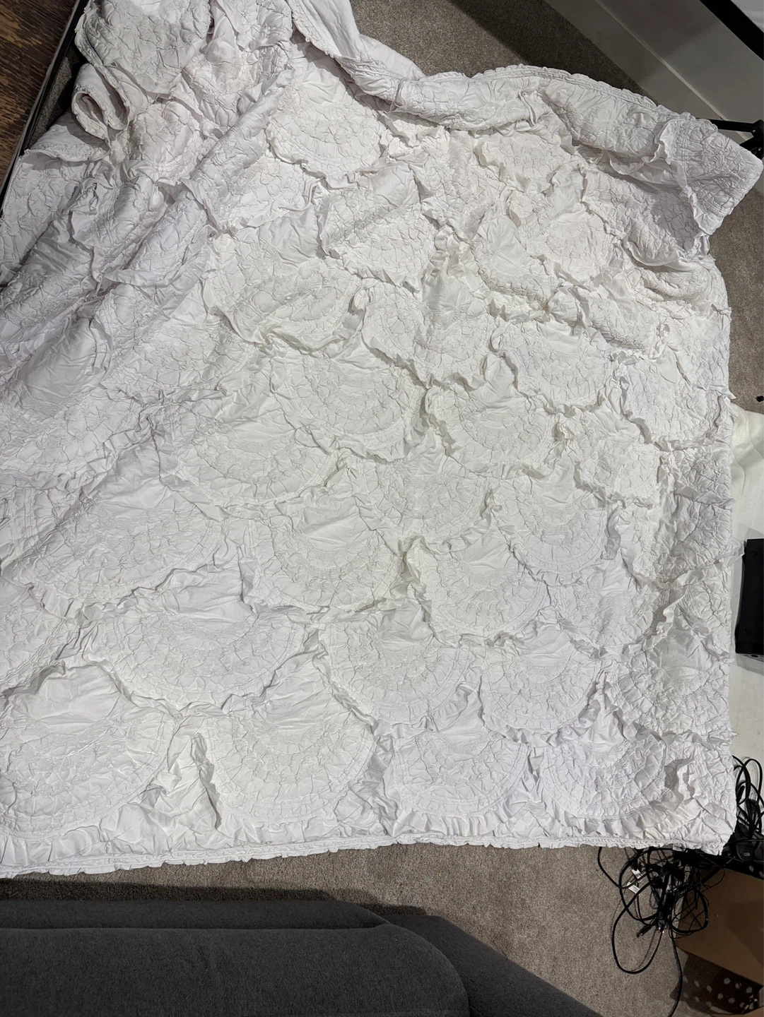 White Textured blanket