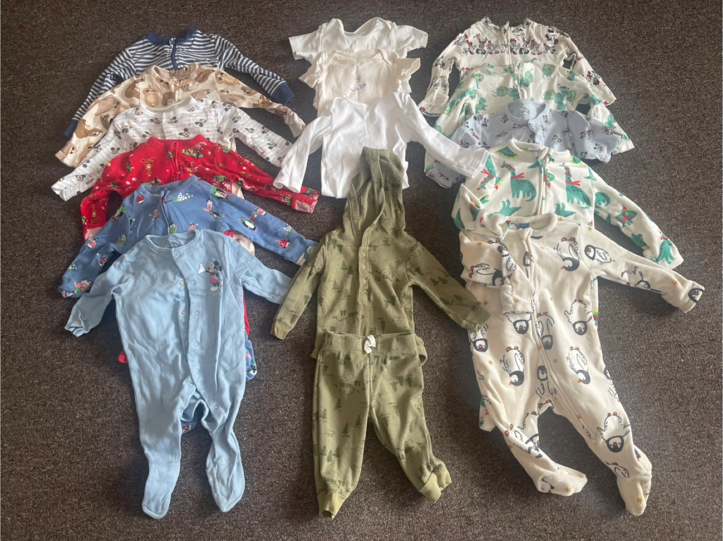 Baby Sleepers and Outfits Bundle 16 pieces