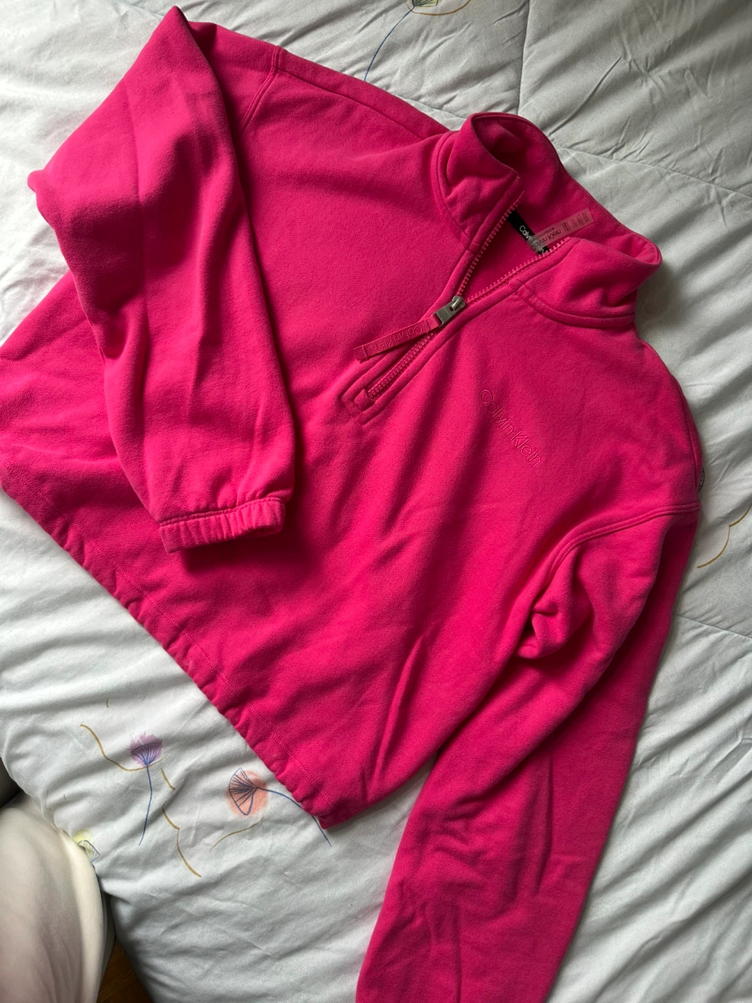 Calvin Klein Performance Pink 1/4 Zip Sweatshirt Size S/CH - photo 2