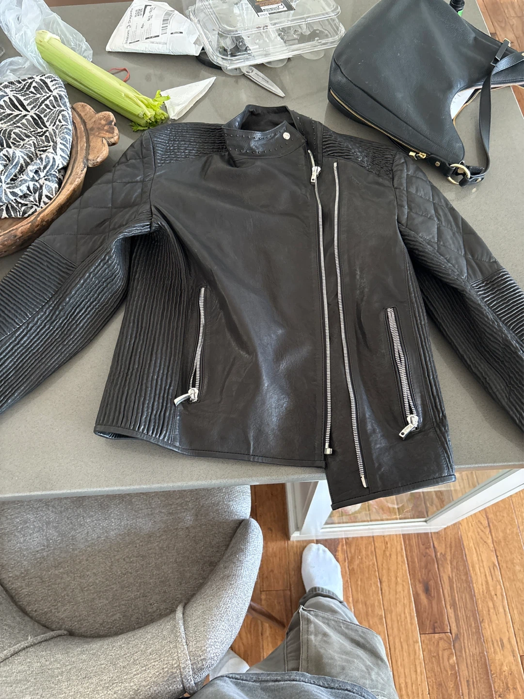 EB International Leather Motorcycle Jacket