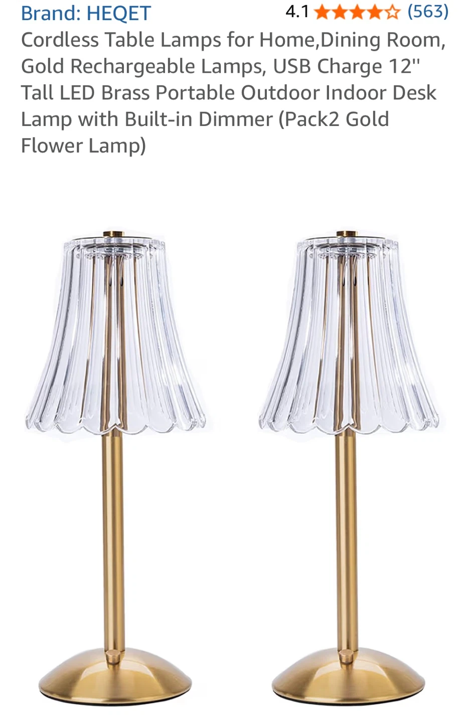 Cordless Rechargeable Table Lamps