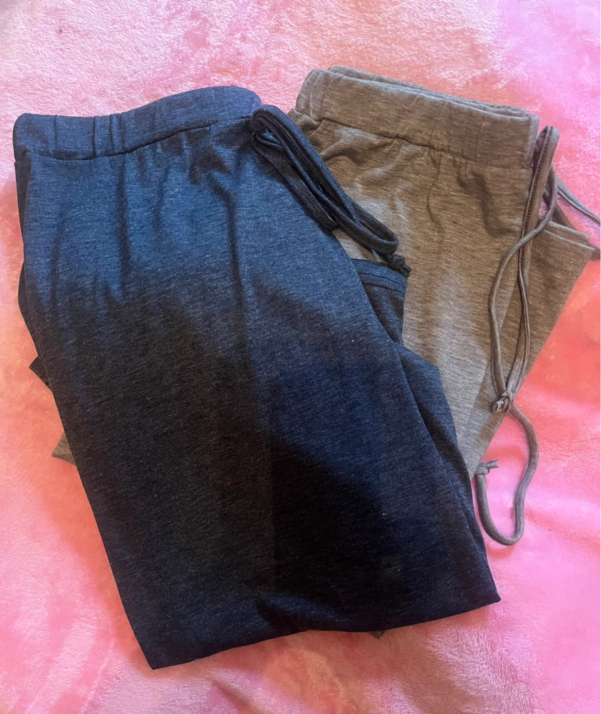Two Jersey Lounge Pencil Skirts- Navy & Light Grey