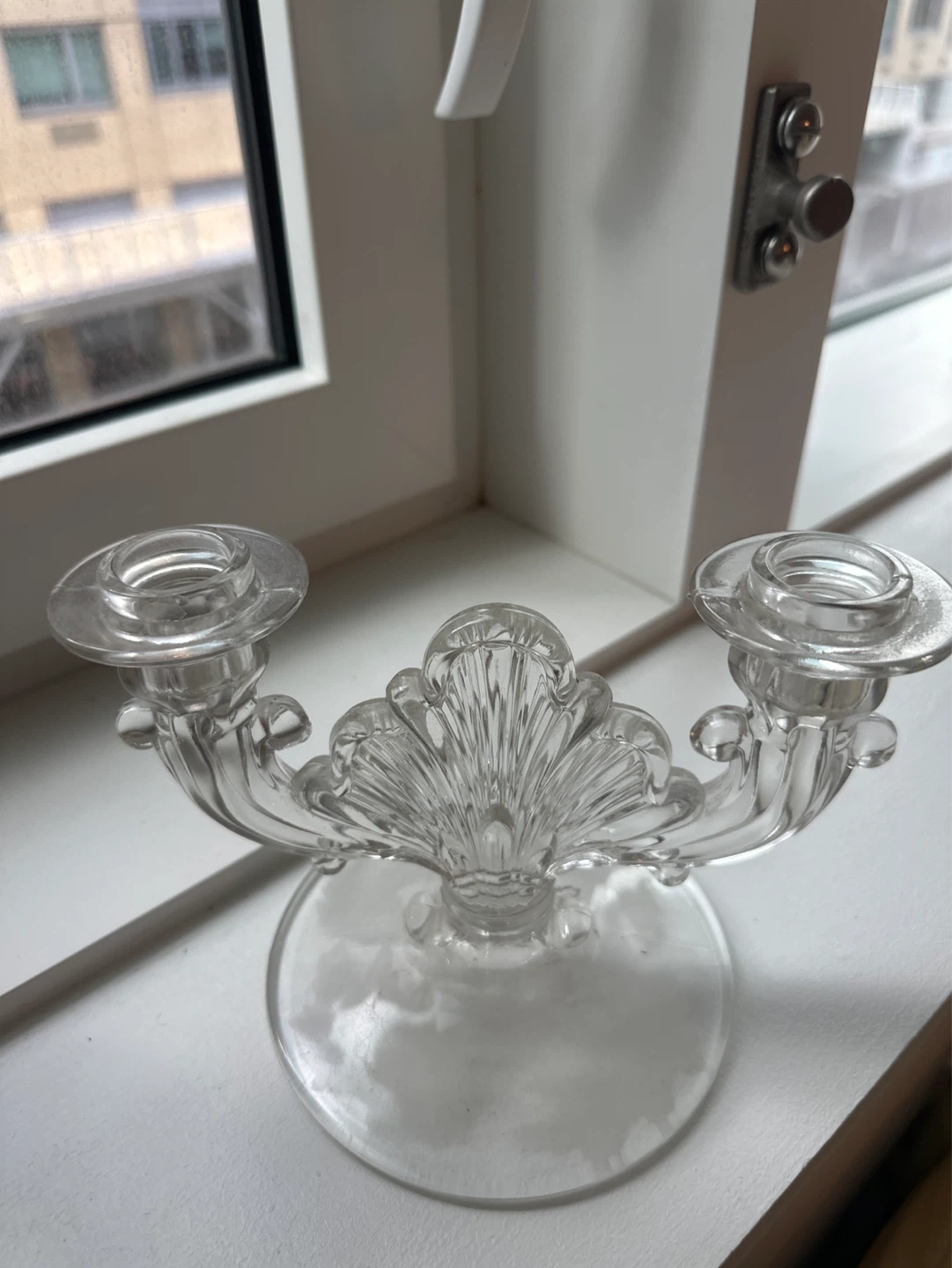 Vintage Glass Taper Candle Holder - photo 2