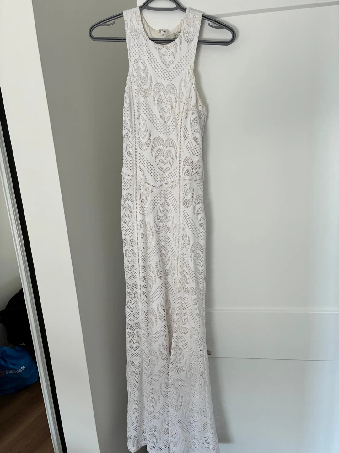 Guess Los Angeles White Lace Maxi Dress Size M