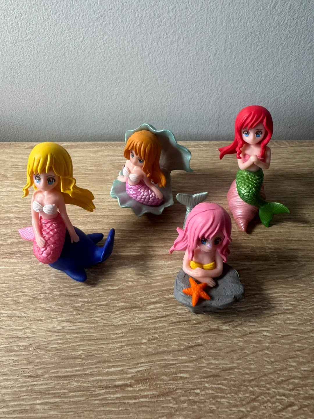 Set of 4 Mermaid Figurines birthday cake topper