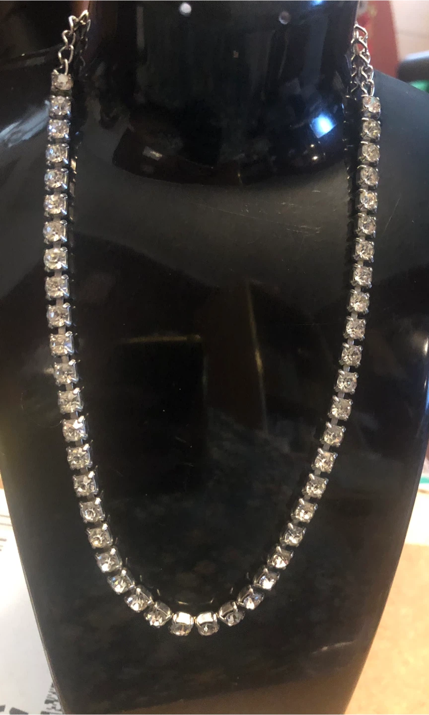 Rhinestone Tennis Necklace