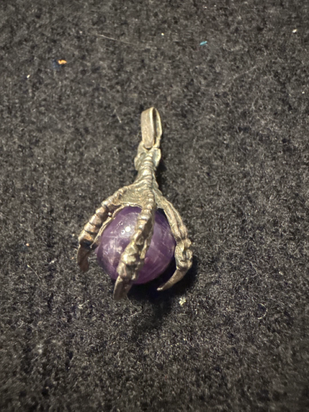 Dragon Claw Pendant with Amethyst Ball - photo 2