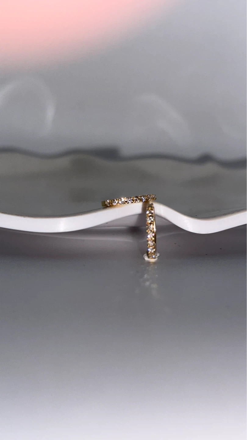 Gold Diamond Hoop Earrings - photo 5