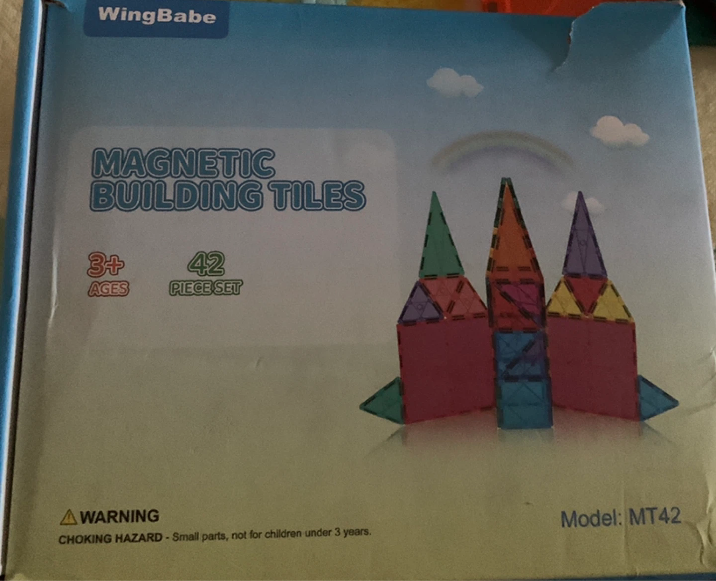 WingBabe Magnetic Building Tiles - 42 Piece Set - photo 2