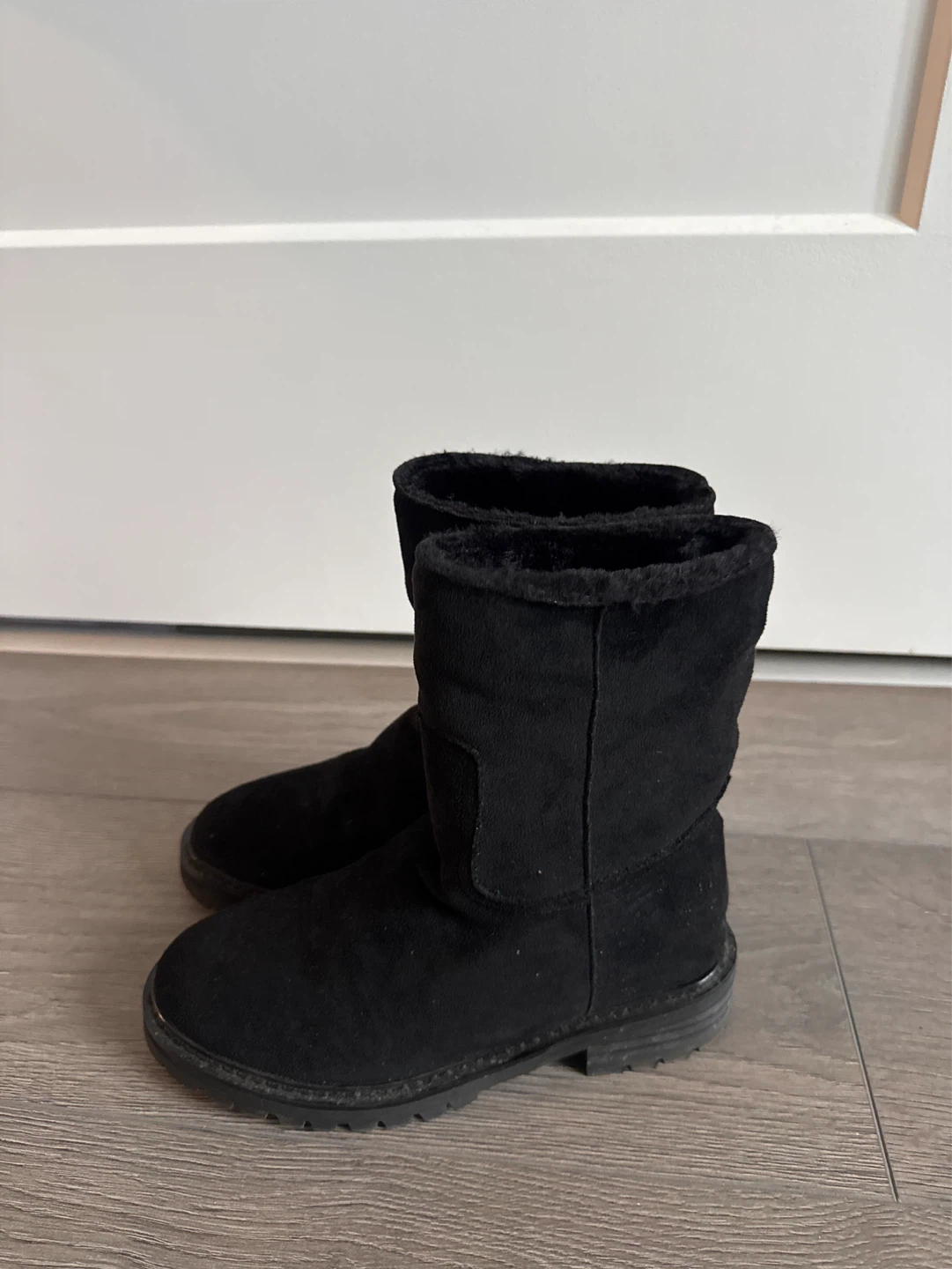 Black Suede Winter Boots