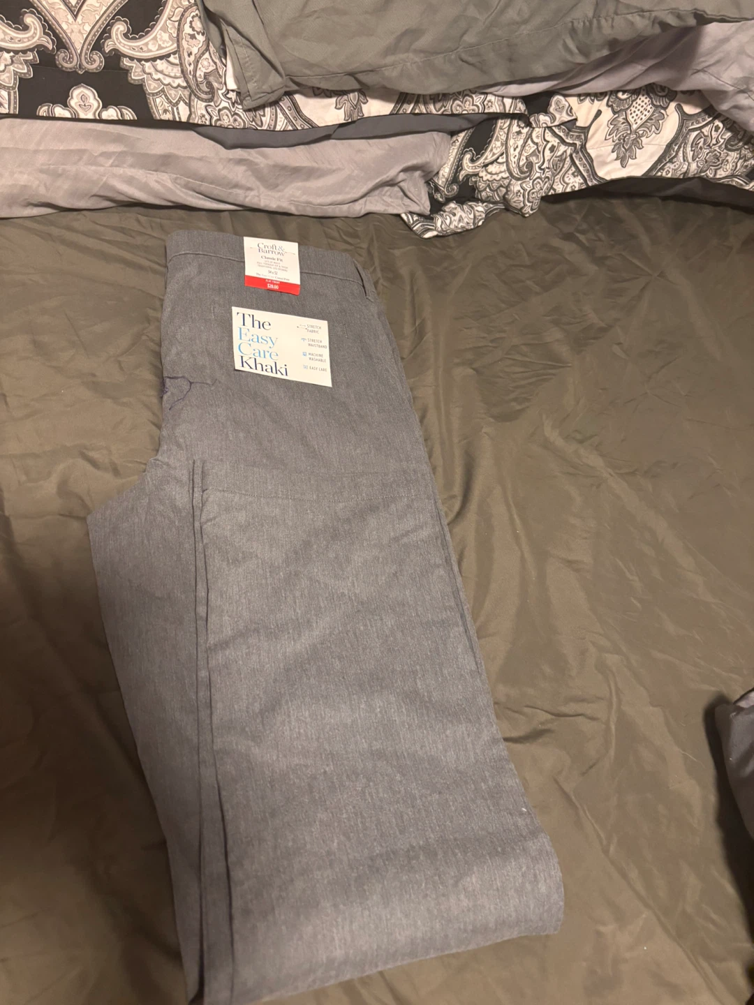 The Easy Care Khaki Classic Fit Flat Front Pants 34x32 - photo 5