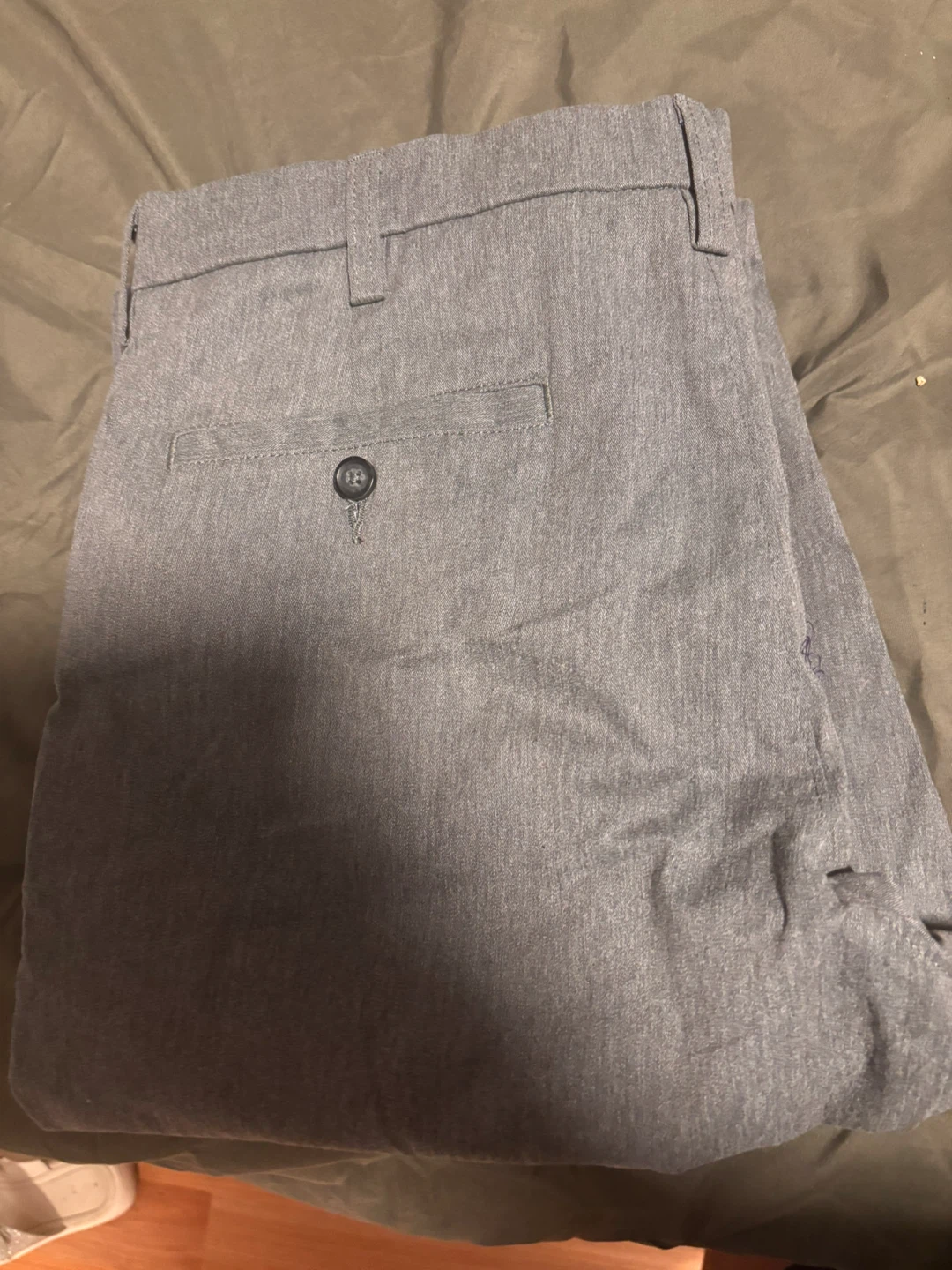 The Easy Care Khaki Classic Fit Flat Front Pants 34x32 - photo 3
