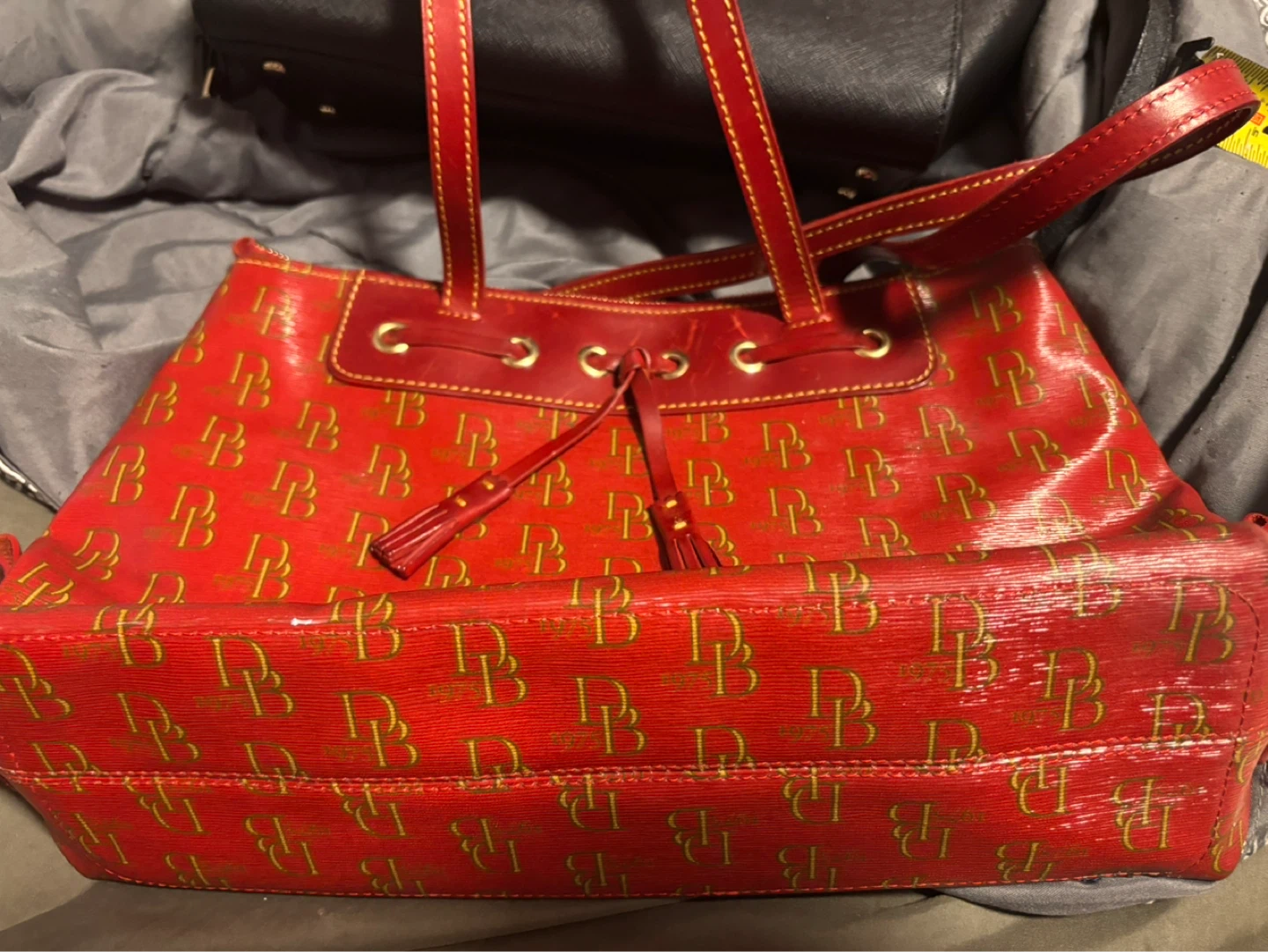 Dooney & Bourke Red Monogram Tote Bag
