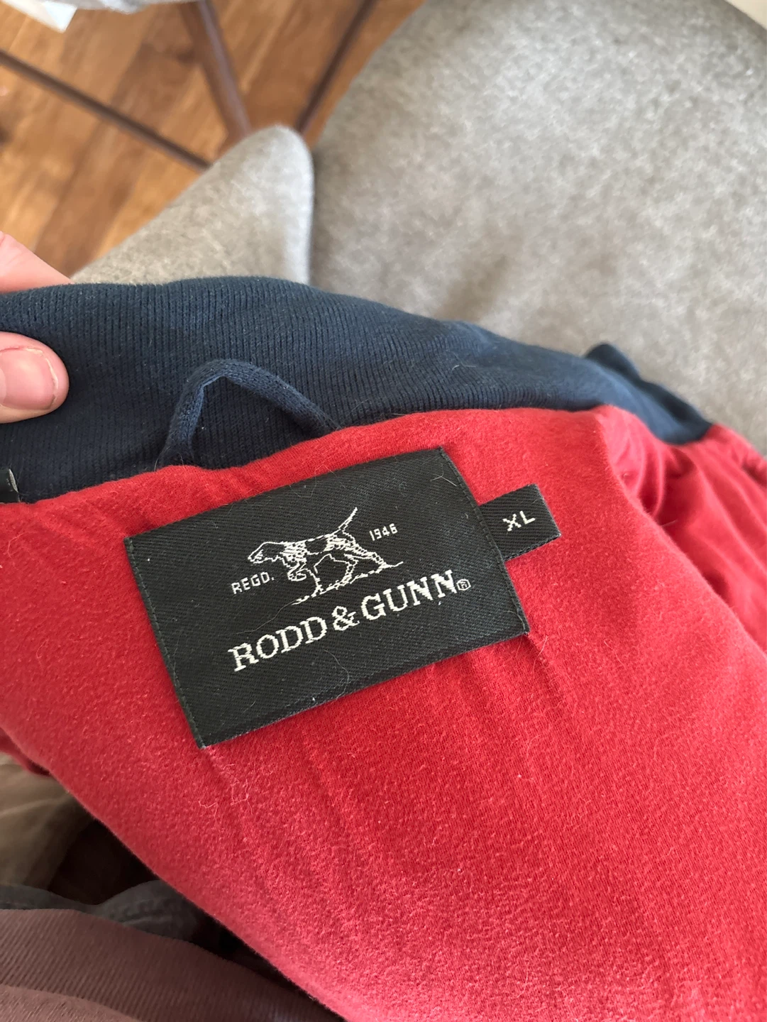 RODD & GUNN Quilted Vest - Navy & Red - XL - photo 2