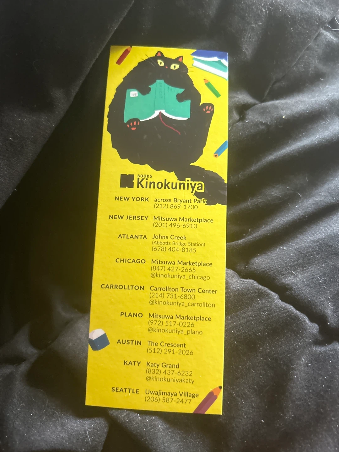 Kinokuniya Bookmark