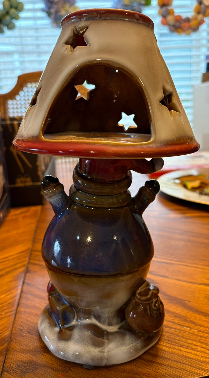 ✨✨Ceramic Snowman Candle Holder Lantern - photo 2