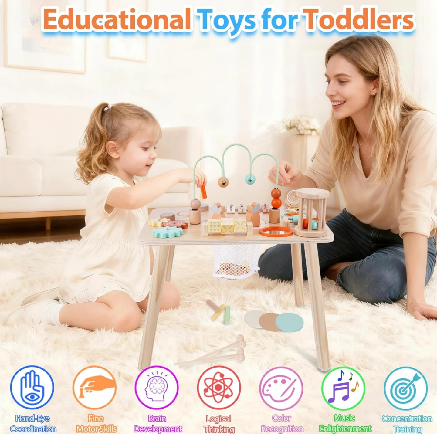 Wooden Activity Table for Toddlers - photo 3