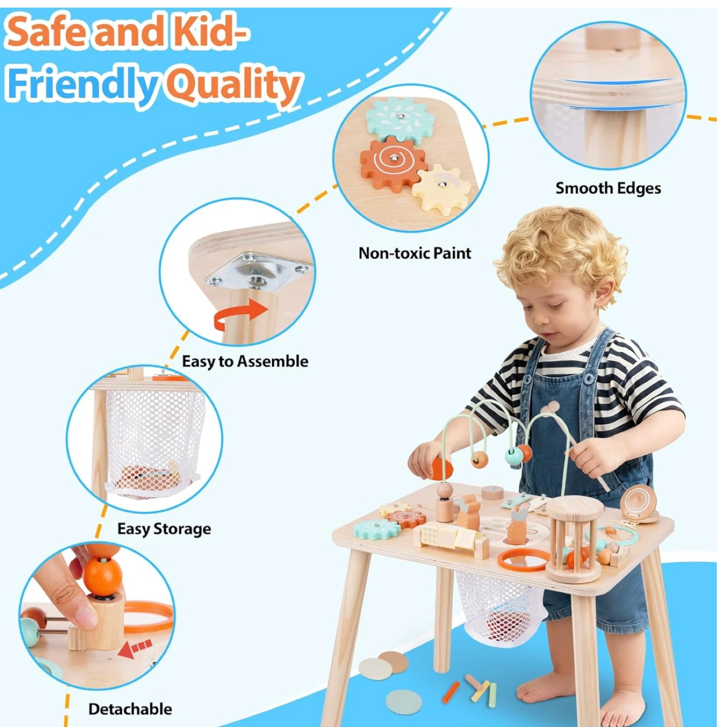 Wooden Activity Table for Toddlers - photo 4