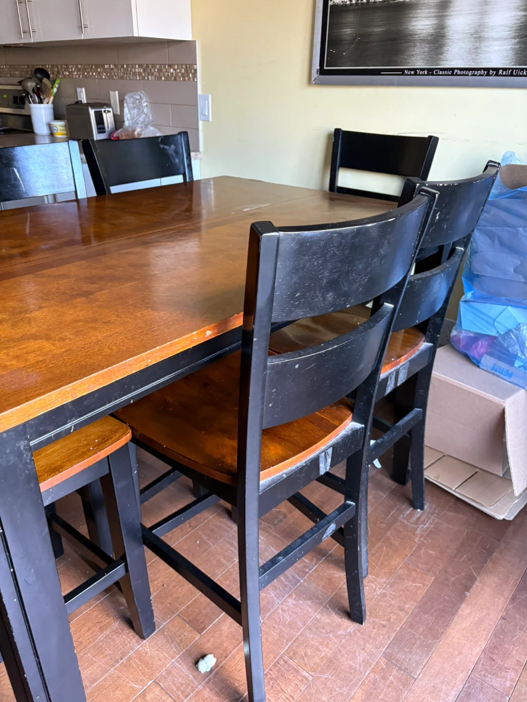 Wooden Dining Table with 6 Chairs - photo 2