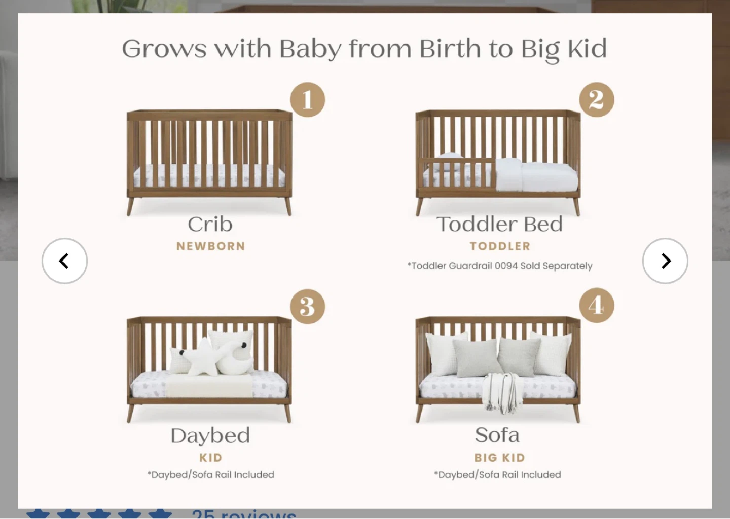 Evolur crib - converts to toddler bed, daybed, sofa - photo 2