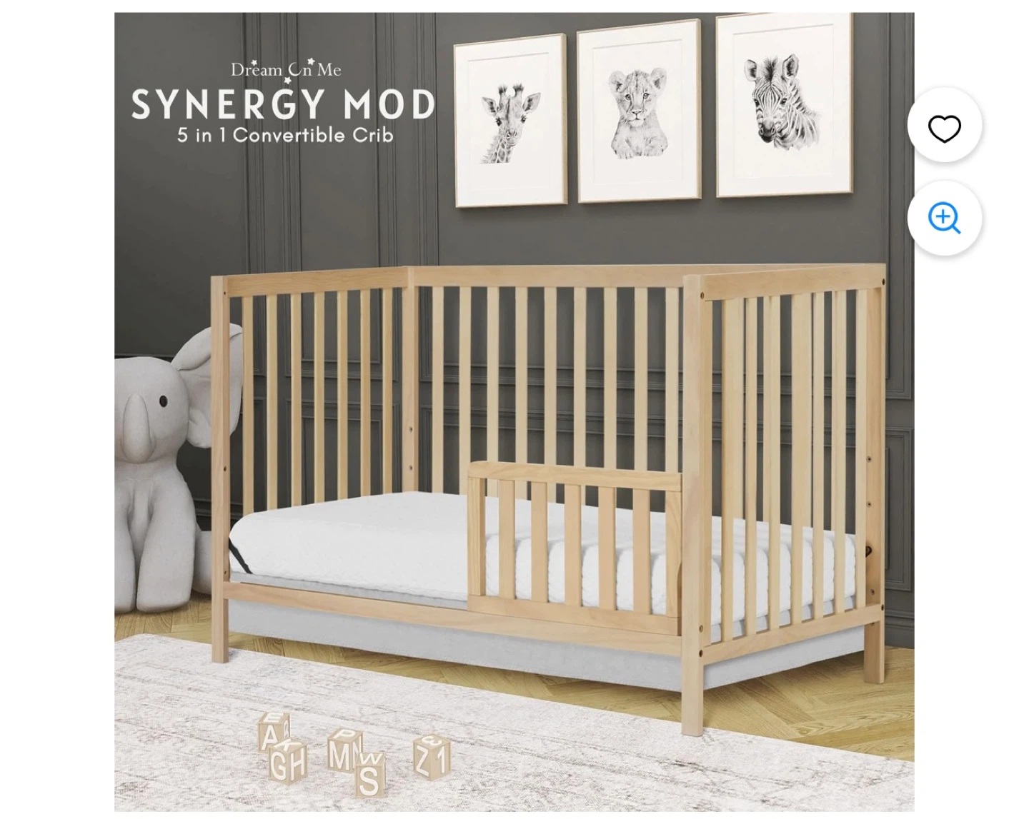 Dream On Me Synergy Mod 5-in-1 Convertible Crib
