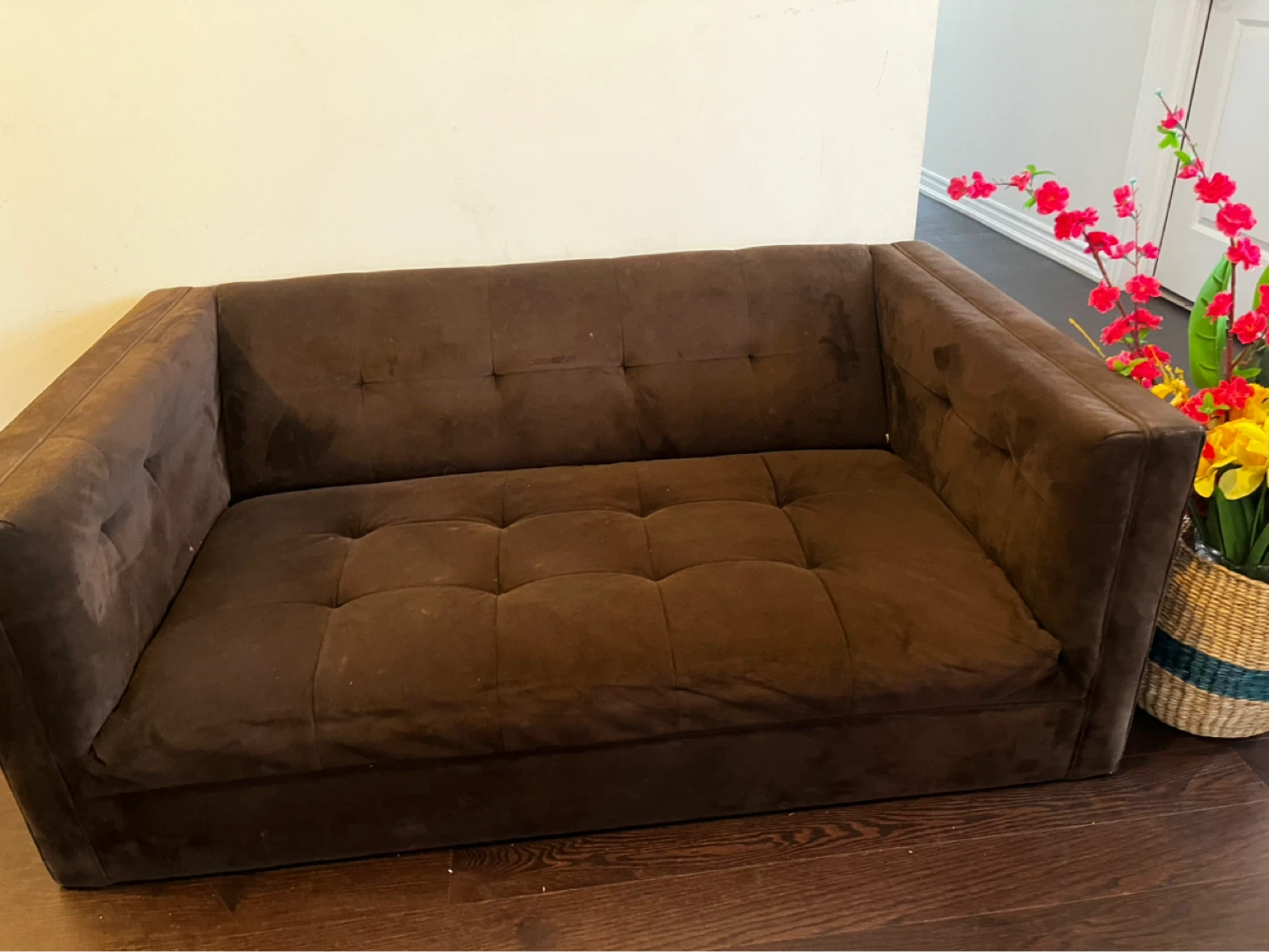 Modern Brown Tufted Sofas are three seat and two seat - photo 2