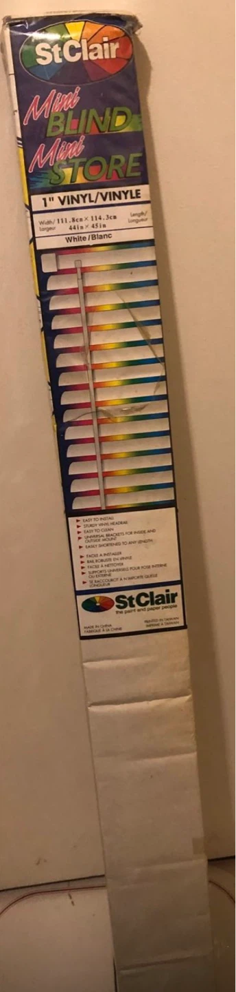 St Clair 1" Vinyl Mini Blinds White 44" x 45"