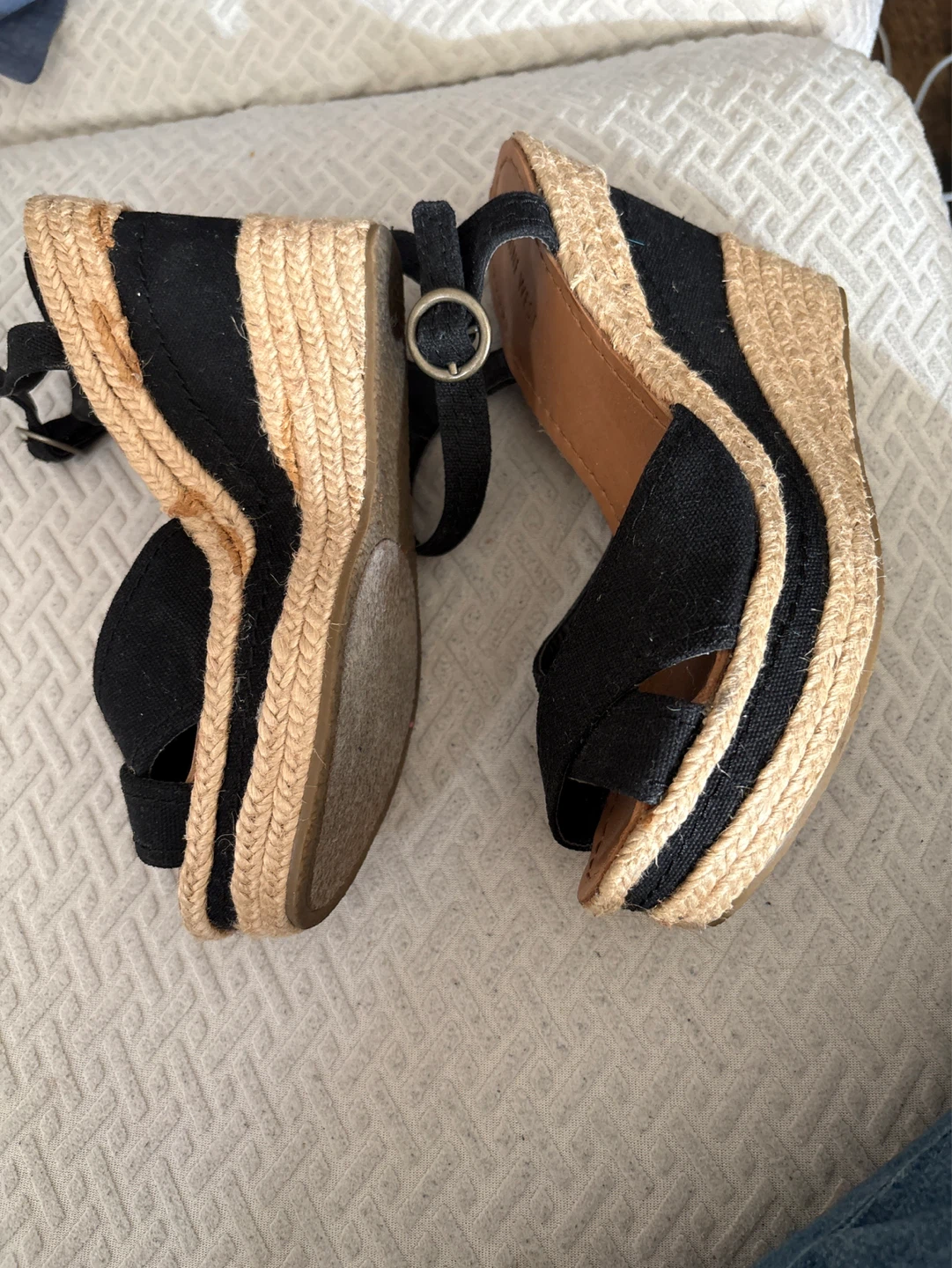 Nine West Black Wedge Espadrille Sandals - photo 2