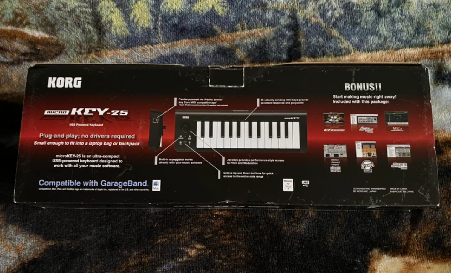 KORG MicroKey25 Dual HUB USB Keyboard Controller with Box - photo 3