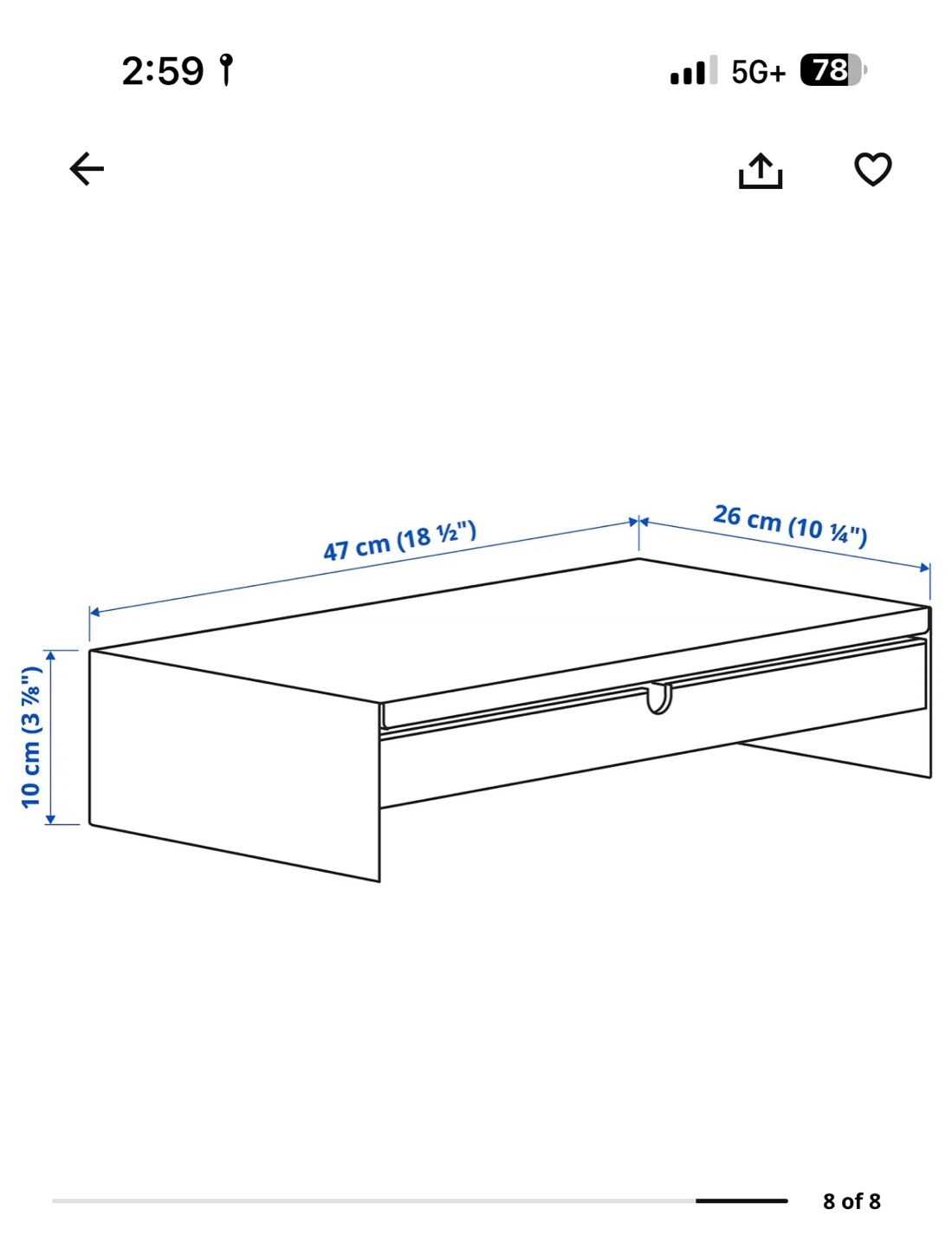 IKEA Monitor Stand with Drawer - photo 2