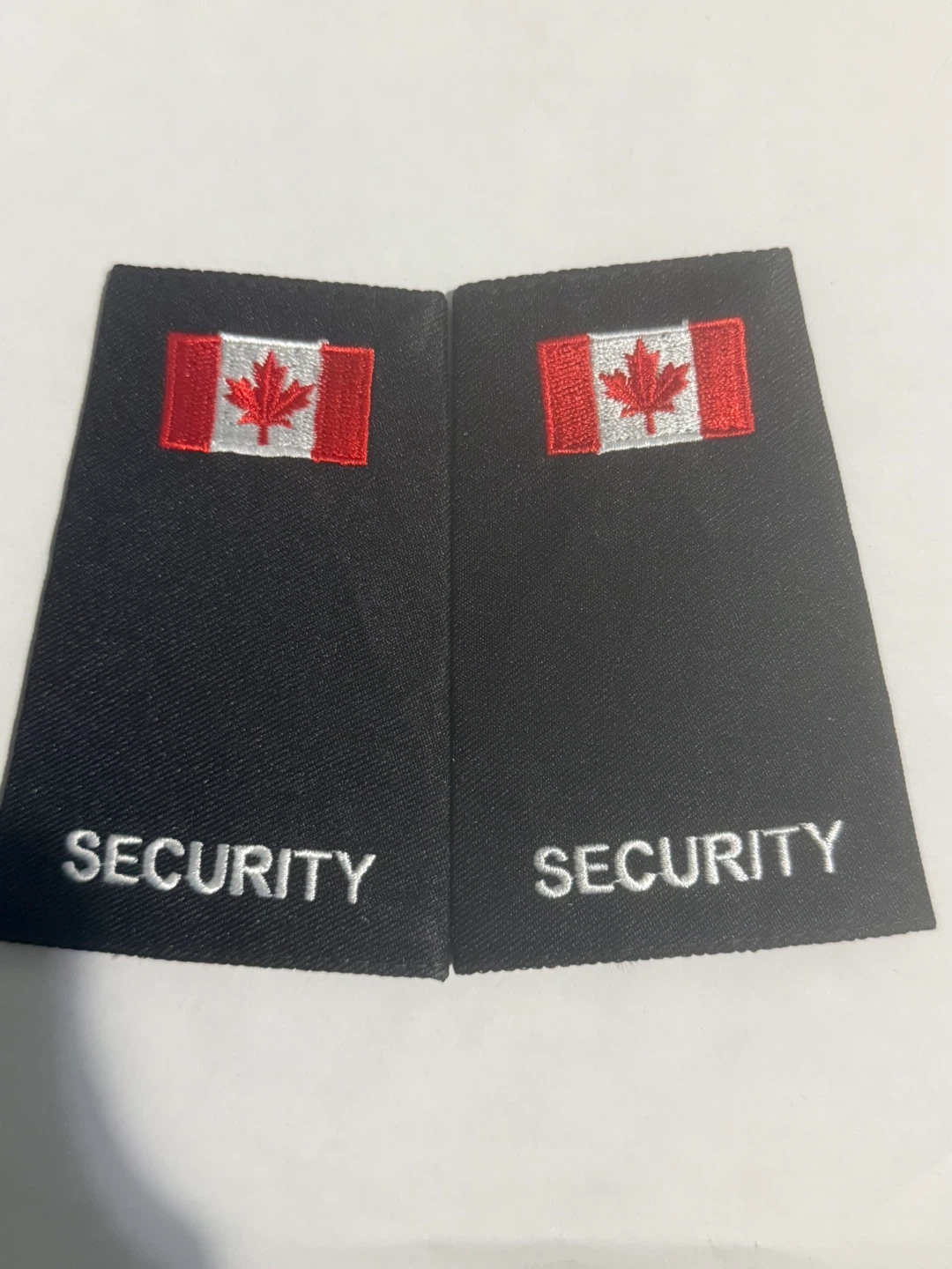 Set of 2 Canadian Security Epaulettes with Flag