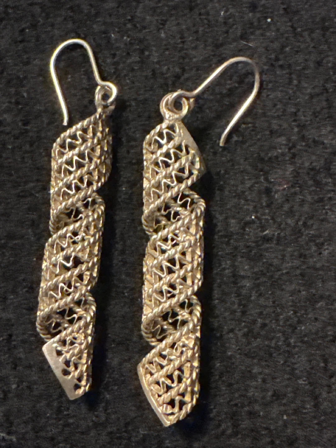 Silver  Filigree Dangle Earrings