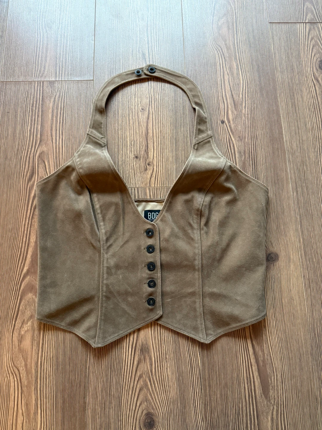 Urban Outfitters BDG Suede Halter Vest | Size L - photo 3