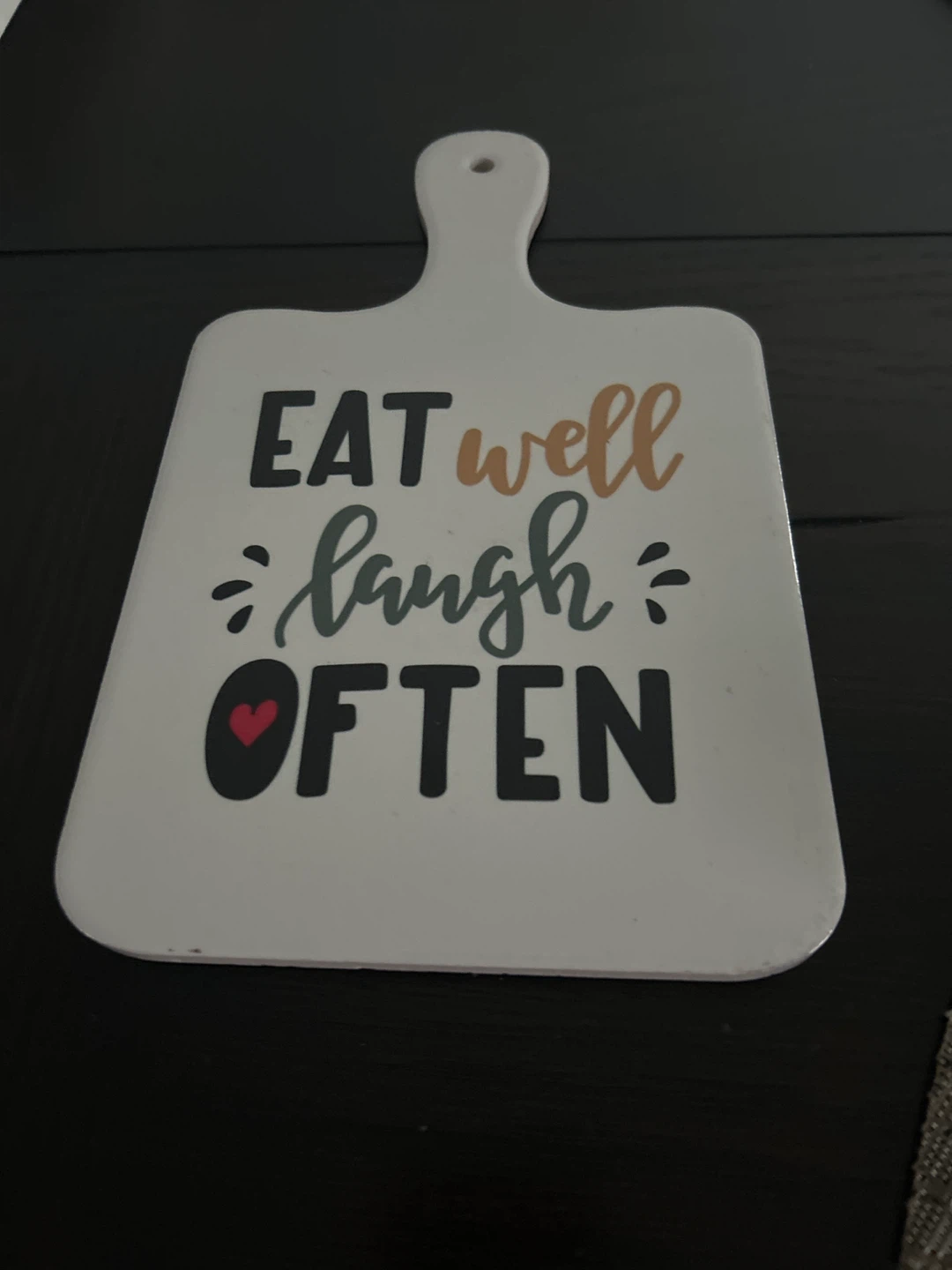 Decorative Kitchen  ceramic with "Eat Well Laugh Often" Design