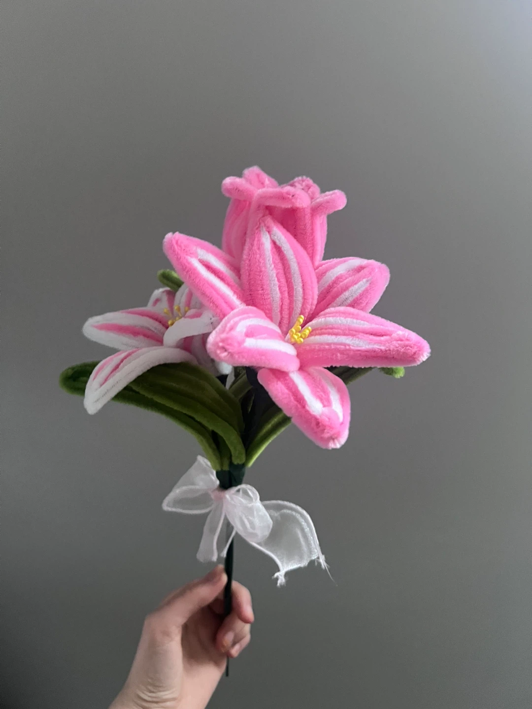 Mother’s Day gift- Pink and White Pipe Cleaner Flowers