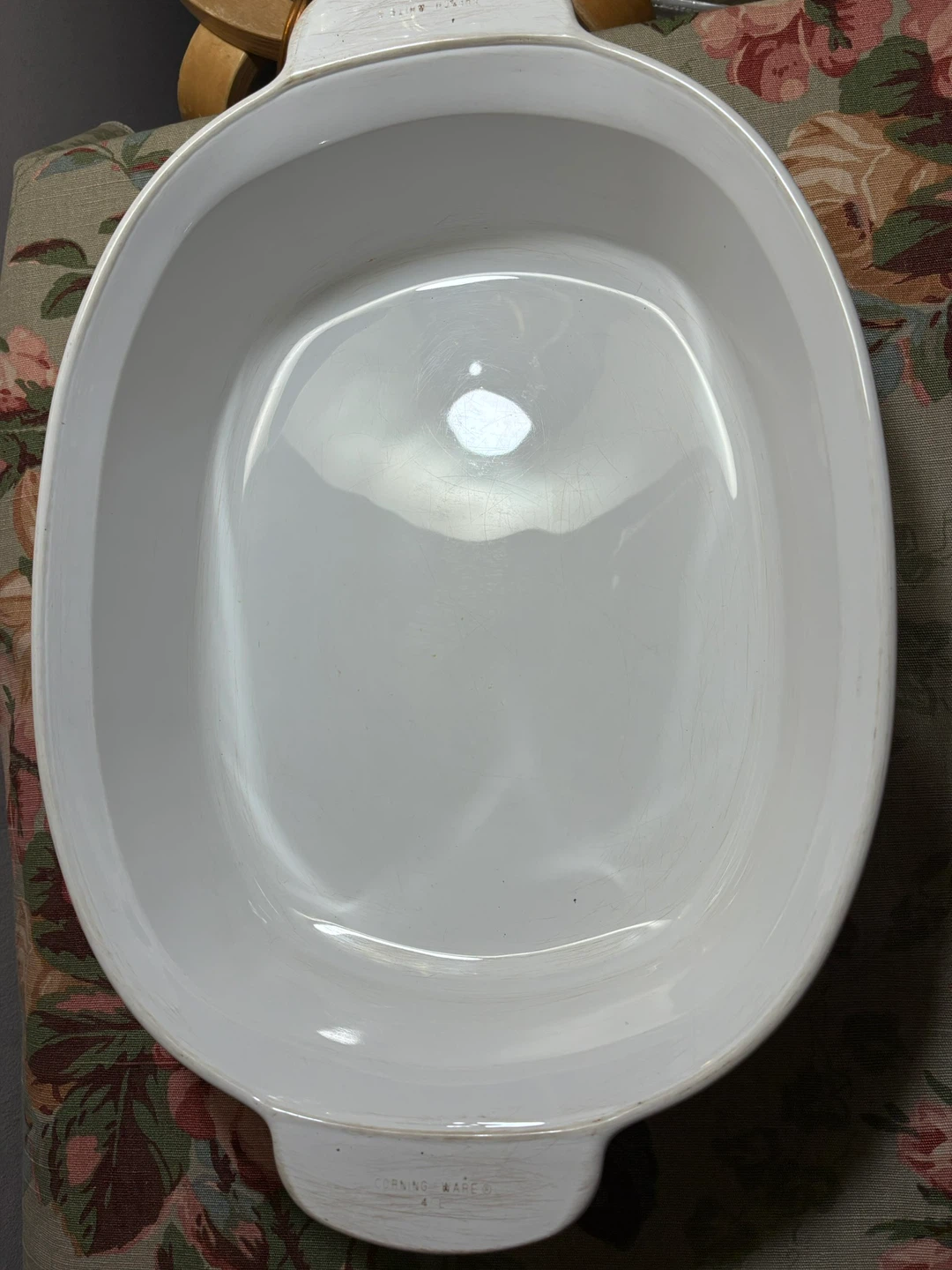 CorningWare White Oval Casserole Dish with Glass Lid - photo 2
